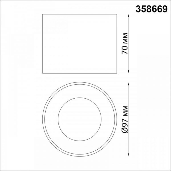 358669 OVER NT21 390 золото Светильник накладной светодиодный IP20 LED 4000К 12W 220V PATERA