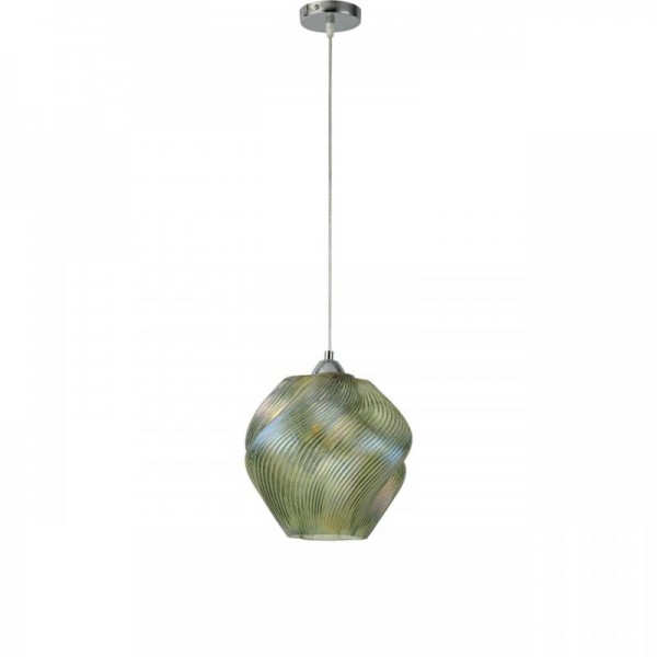8289/1A MODERNI хром/зеленый, металл/стекло Подвес E27 1*60W 220V TIDE