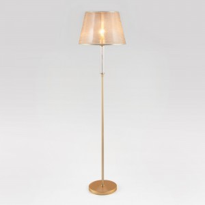 Классический торшер с абажуром 01076/1 перламутровое золото