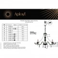 Подвесная люстра Aployt Marunia APL.814.03.14