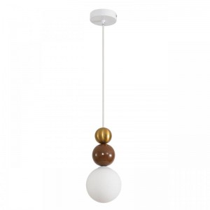 8257/1 SUSPENTIONI LN26 золото/коричнеый/белый, металл/стекло Подвес G9 1*20W 220V BONBONES