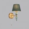 8275/1W CLASSI латунь/зеленый, металл/керамика/ткань Бра Е14 1*40W 220V VERMONT