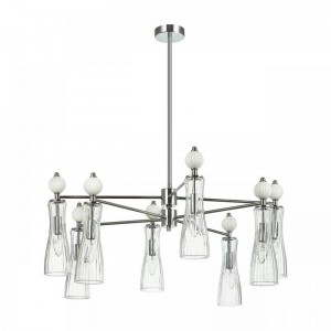 8268/8 NEOCLASSI хром/белый/прозрачный, металл/керамика/стекло Люстра Е14 8*40W 220V EMILY