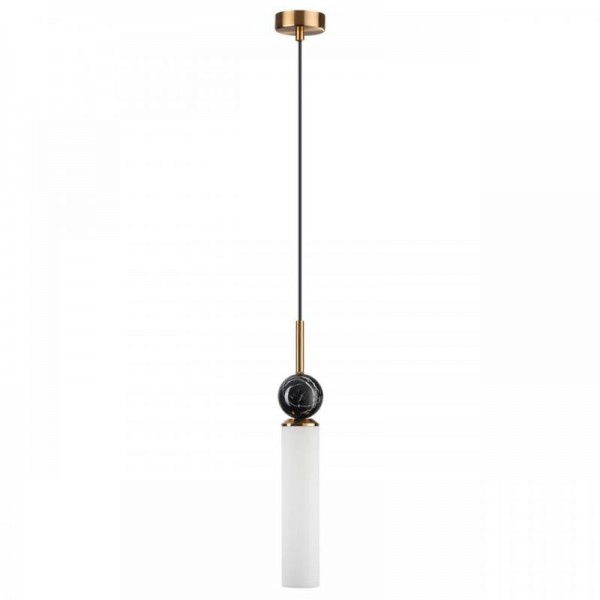 4361/1 MIDCENT ODL25 Подвесной светильник под латунь/металл/стекло/черный мрамор IP20 1*E14 40W 220V LOLLA