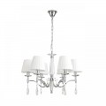 8316/6 CLASSI LN26 хром/белый, металл/хрусталь/текстиль Люстра E14 6*40W 220V MAGDA