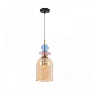 8298/1A MODERNI бронза/амбер/розовый/голубой, металл/стекло Подвес E27 1*40W 220V IRIME