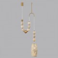 5444/1B PENDANT ODL_EX26 бежевый/античная бронза/металл/керамика Подвес с держателем E27 1*40W KARELIA