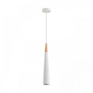 8352/1C SUSPENTIONI белый/бежевый, металл/дерево/цемент Подвес GU10 LED 5W 220V EOLIANA