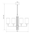 Подвесная люстра Eurosvet Soffio 60134/8 никель