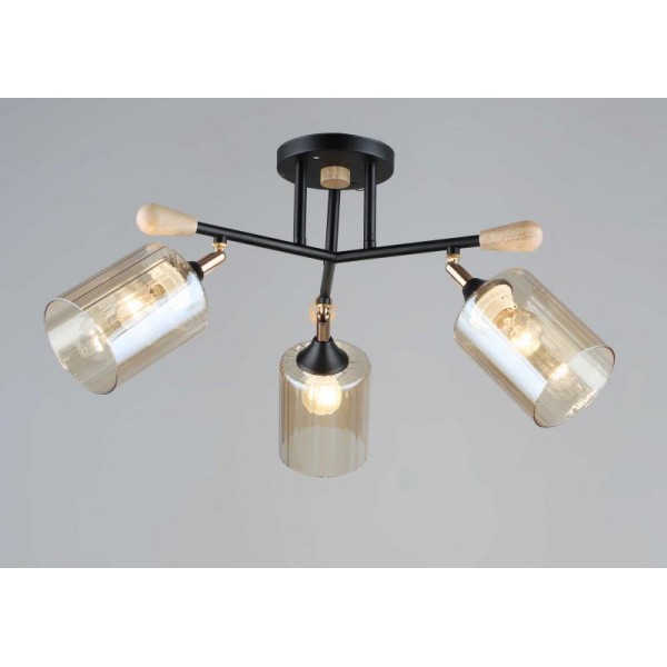 5068/3 BK+WOOD (4) Люстра (RL)