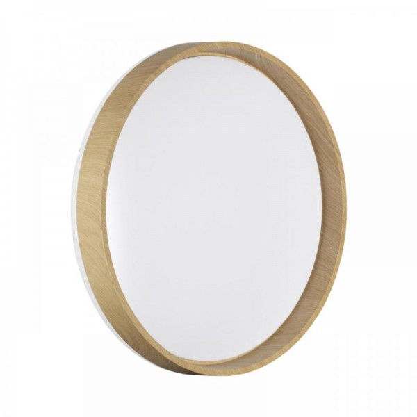 7684/DL BASICA SN 166 Светильник пластик/кор. под дер. LED 48Вт 4000K D390 IP43 GARI WOOD