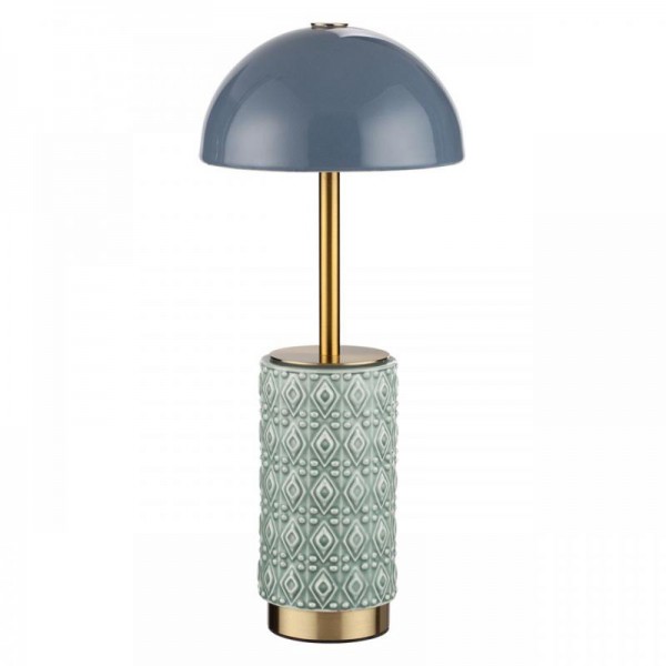 5452/5TLA L-VISION ODL_EX26 светлая бронза/синий/зеленый/металл/керамика Настольная лампа беспроводная LED*5W 3000K LULU