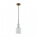 4359/1B MIDCENT ODL26 Подвесной светильник  бронзовый/белый/камень/металл IP20 E14 40W  220-240V LOLLA