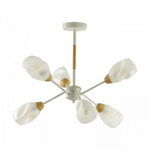 5210/6С COUNTY 172 белый, бежевый Люстра потолочная E14 6*40W 220V KENDRA