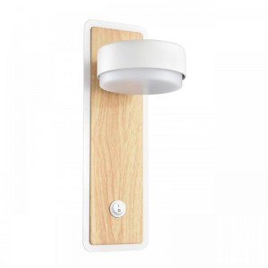 8263/1W COMFI LN26 металл, белый/дерево Бра GX53 LED 1*7W 220V LELAND