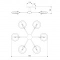 Потолочная люстра Eurosvet Gallo 70121/6 черный