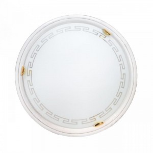 2617 GL-WOOD SN Светильник стекло/белое/кремовый E27 2*60Вт D460 GRECA WOOD