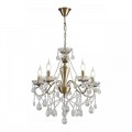 8346/5 CLASSI бронза/прозрачный, металл/хрусталь Люстра потолочная E14 5*40W 220V LUINA