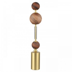 5457/4TL MODERN ODL_EX26 светлая сатин.латунь/белый/бежевый/коричневый/металл/стекло Настольная лампа LED x 4W 2500K CALLISTO