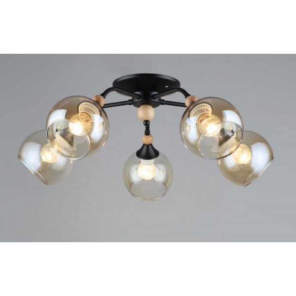 5062/5 BK+WOOD (2) Люстра (RL)