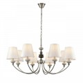 8283/8 CLASSI никель/белый, металл/керамика/текстиль Люстра Е14 8*40W 220V KENTUKI