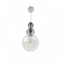 8294/1A MODERNI хром/белый/прозрачный, металл/стекло/хрусталь Подвес E27 1*60W 220V GANNA