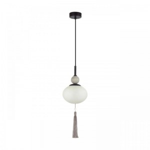 8273/1A NEOCLASSI черный/серый/белый, металл/керамика/стекло Подвес Е14 1*40W 220V GLORIYA