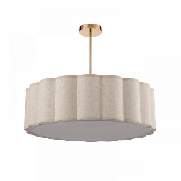 8287/7 PROVENCE золотой/бежевый, металл/текстиль Люстра потолочная Е14 7*40W 220V KORTNI