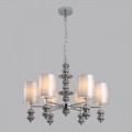 8338/6 MODERNI хром/серый, металл/стекло/текстиль Люстра E14 6*40W 220V ILMIRA