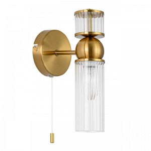 8276/1W MODERNI латунь/прозрачный, металл/стекло Бра Е14 1*40W 220V DENVER