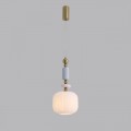 8334/1 MODERNI бронза/белый, металл/керамика/стекло Подвес E27 40W 220V ALEGRA