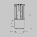 Уличный настенный светильник Maytoni Barrel O453WL-01GF