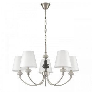 8283/5 CLASSI никель/белый, металл/керамика/текстиль Люстра Е14 5*40W 220V KENTUKI