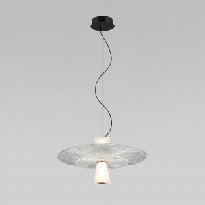 ПОДВЕСНОЙ СВЕТИЛЬНИК С АКРИЛОВЫМ И СТЕКЛЯННЫМИ ПЛАФОНАМИ 40029/1 LED/ белый