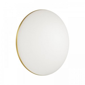 3043/DL TAN SN 214 Светильник пластик/белый/золотистый LED 48Вт 3000-6500К D385 IP43 пульт ДУ/ LampSmart LASSA