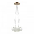 7109/7 MIDCENT ODL26 Подвесной светильник  металл/стекло/бронза/белый IP20 E14 7*5W  220-240V MAGIA