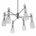 8268/6 NEOCLASSI хром/белый/прозрачный, металл/керамика/стекло Люстра Е14 6*40W 220V EMILY
