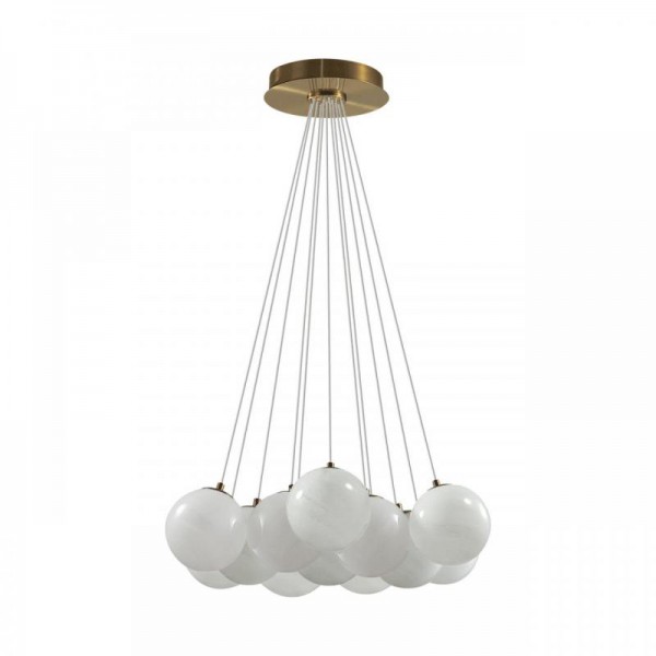 7109/13 MIDCENT ODL26 Подвесной светильник  металл/стекло/бронза/белый  IP20 E14 13*5W  220-240V MAGIA