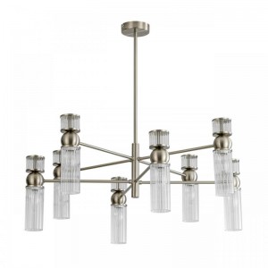 8277/8 MODERNI сатин никель/прозрачный, металл/стекло Люстра Е14 8*40W 220V DENVER