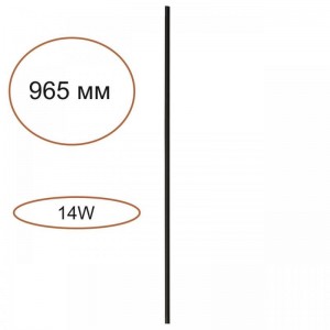 7155/100 HIGHTECH ODL26 Прямой элемент для инсталяции  черный/cиликон/металл IP20 LED 14W 491Лм 3000K 120° 24V FINO
