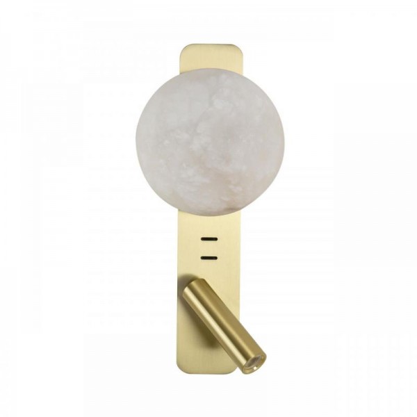 7164/9WL HIGHTECH ODL26 Настенный светильник металл/темная латунь/алебастр  IP20 LED 9W 787Лм 2700K 180° 220-240V ALBERGO