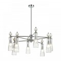8268/8 NEOCLASSI хром/белый/прозрачный, металл/керамика/стекло Люстра Е14 8*40W 220V EMILY