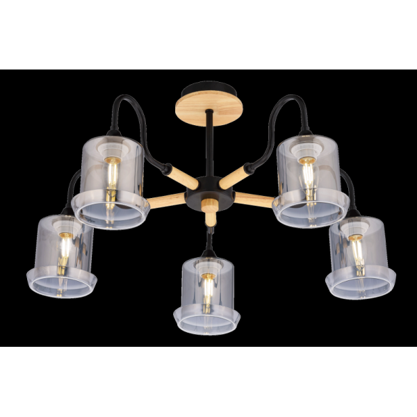 4872/5 BK+WOOD (2) Люстра (RL)