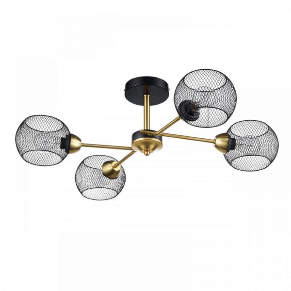 8247/4C COUNTY LN25 черный/бронза, металл Люстра потолочная Е27 4*60W 220V TUNARA