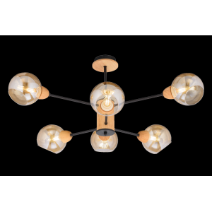 4642/6 BK+WOOD (1) Люстра (RL) 4642/6 BK+WOOD (1) Люстра (RL)