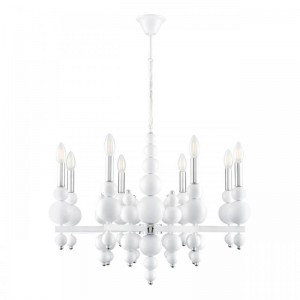 8260/8 MODERNI LN26 белый/хром, металл Люстра E14 8*40W 220V NANA