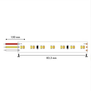 Светодиодная лента Favourite 19,8W/m 168LED/m 2835SMD от теплого до холодного 5M 2001-62020