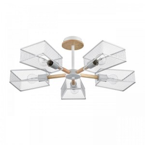 8246/5C COUNTY LN25 белый, металл/дерево Люстра потолочная Е27 5*60W 220V IRMA