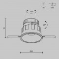 Встраиваемый светодиодный светильник Maytoni Technical Wise DL057-10W3K-B