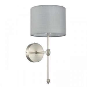 8262/1W CLASSI LN26 металл/текстиль, никель/серый Бра E14 1*40W 220V LATTI
